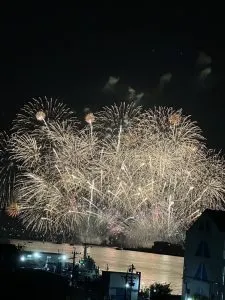  家族で名古屋港の花火大会に🚘